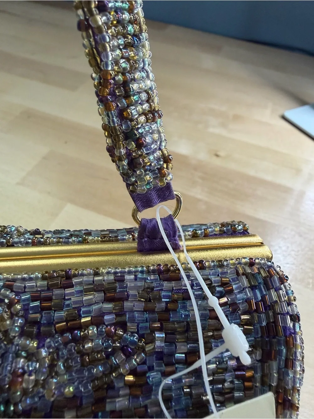 NWT Vintage Lord & Taylor Beaded Clutch Evening Bag